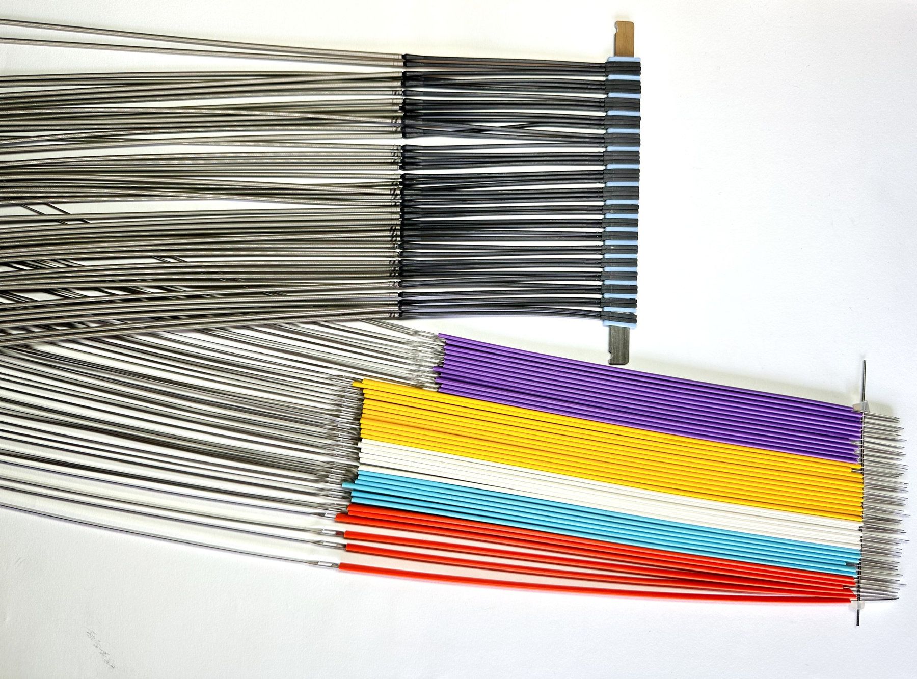 Velvet steel heddle
