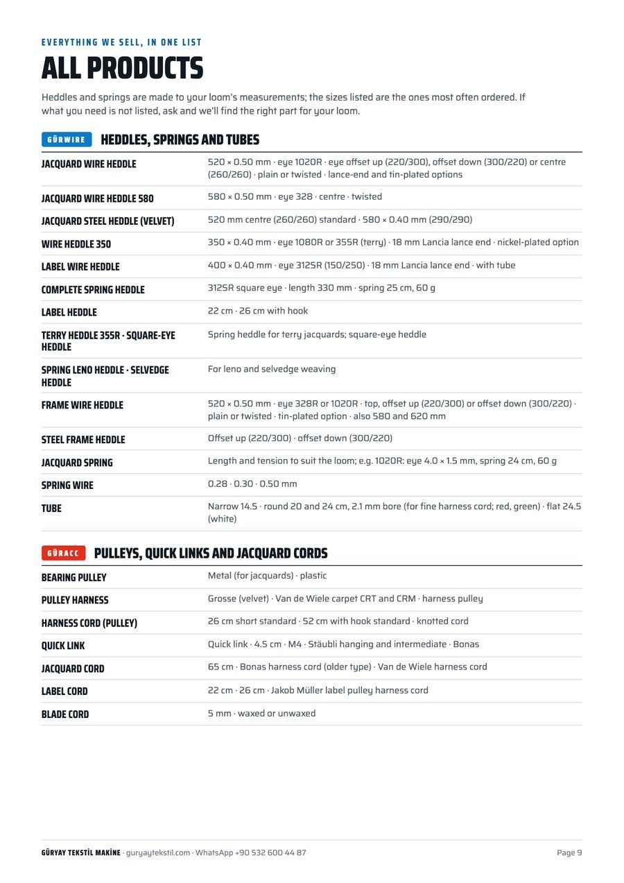 Product catalogue 9